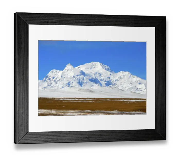 Framed Print : Landscape, mountains, ice-capped summit Shisha Pangma