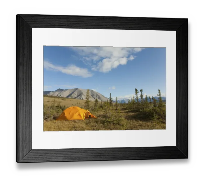 Framed Print : Expedition tent, arctic tundra