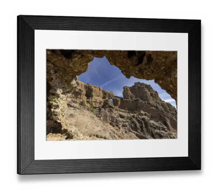 Framed Print : View through rock arch to another rock arch