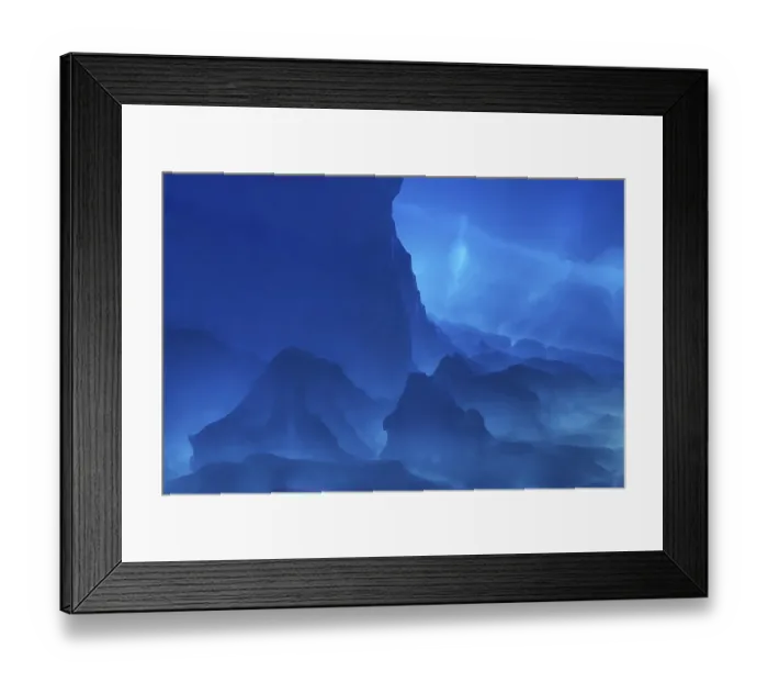 Framed Print : Denmark, Greenland, blue ice, ice landscape