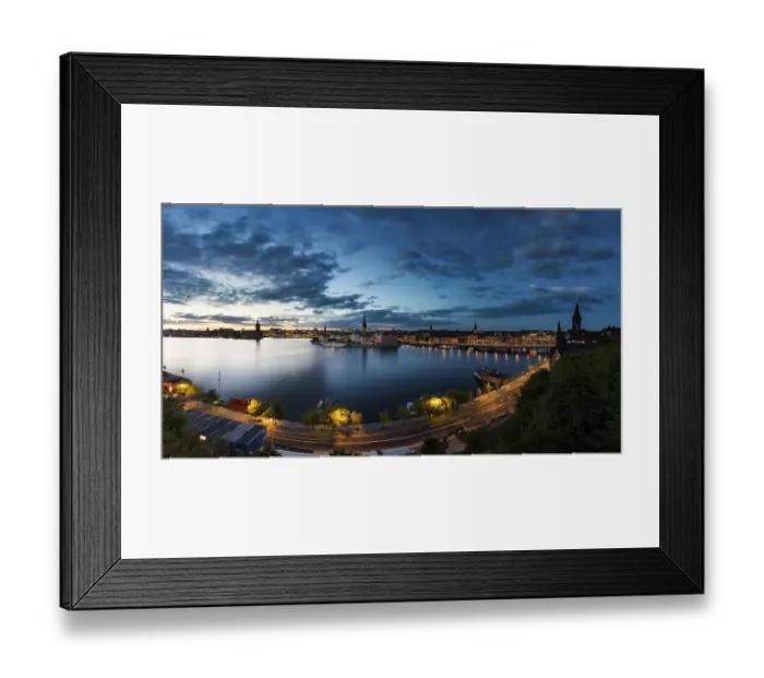 Framed Print : Riddarholmen island at dusk, view from Monteliusvaegen