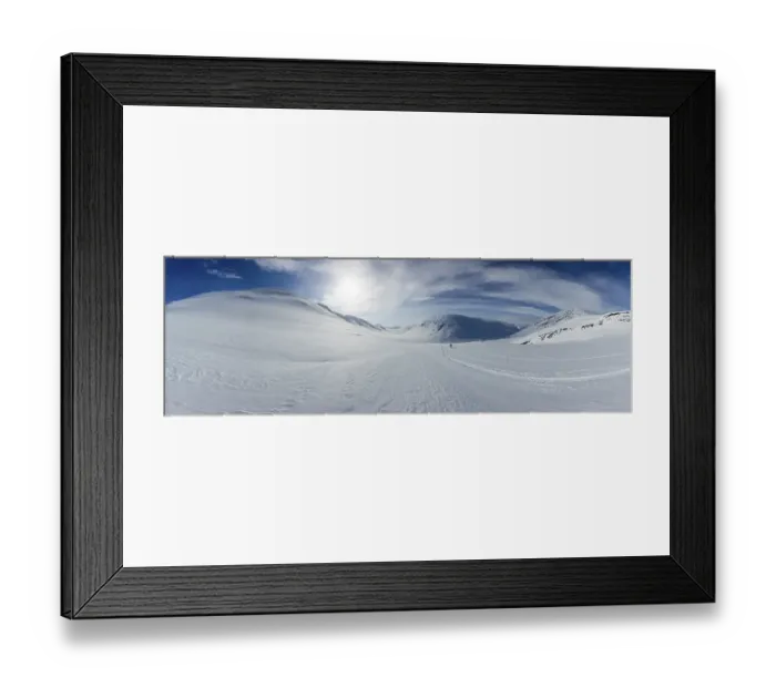 Framed Print : Ski tourer with pulka in the snow Framed Print : Ski tourer with pulka in the snow