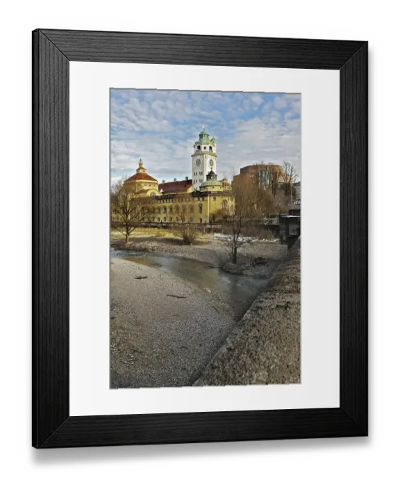 Framed Print : Muellersches Volksbad public swimming pool and Gasteig