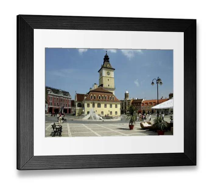 Framed Print : Town hall and square in the centre of Brasov