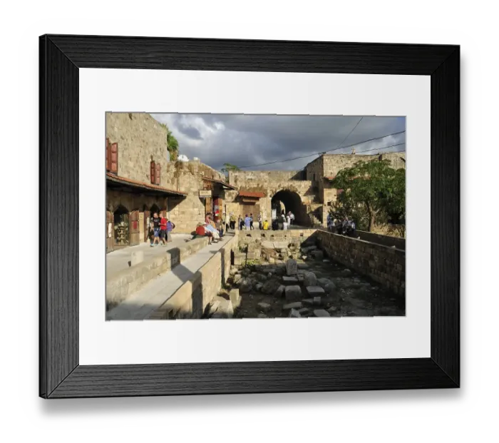 Framed Print : Tourists in the historic district of Byblos Framed Print : Tourists in the historic district of Byblos