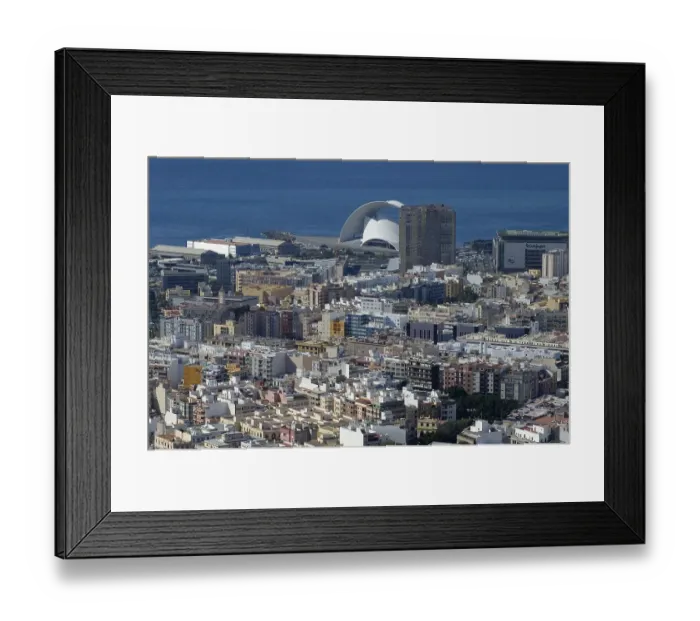 Framed Print : View on the city and auditorio
