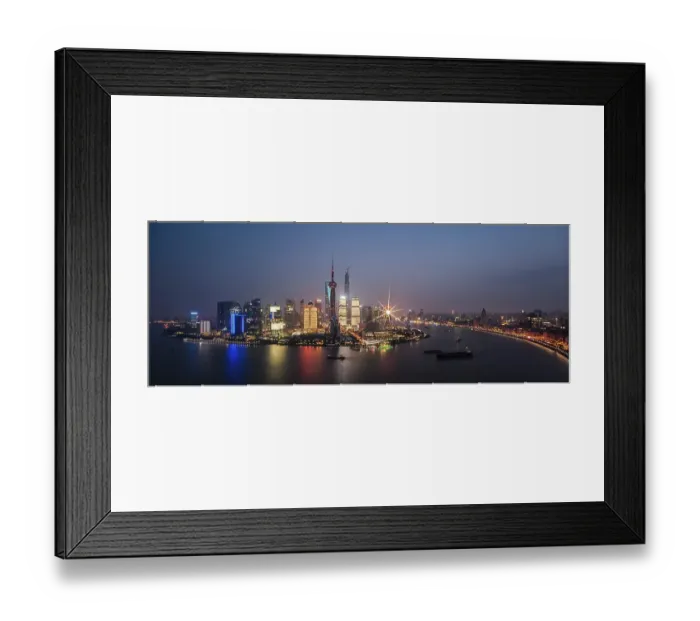 Framed Print : Skyline Financial District with Oriental Pearl Tower