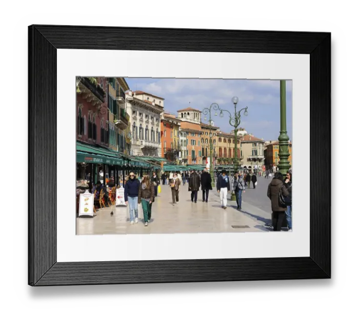 Framed Print : Piazza Bra, Verona, Veneto, Italy, Europe
