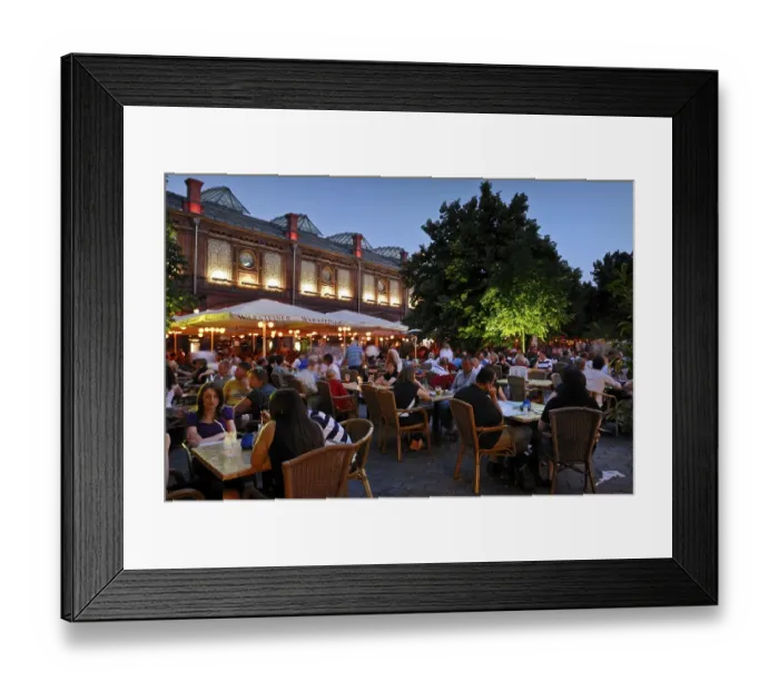 Framed Print : Sidewalk cafe and restaurant on the Hackescher Markt square Framed Print : Sidewalk cafe and restaurant on the Hackescher Markt square