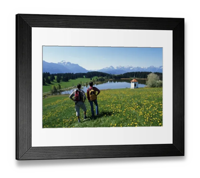 Framed Print : Hegratsrieder See lake, East Allgaeu