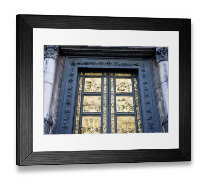 Framed Print : East gate baptistry San Giovanni Paradiestuer Florence Toskana Italien