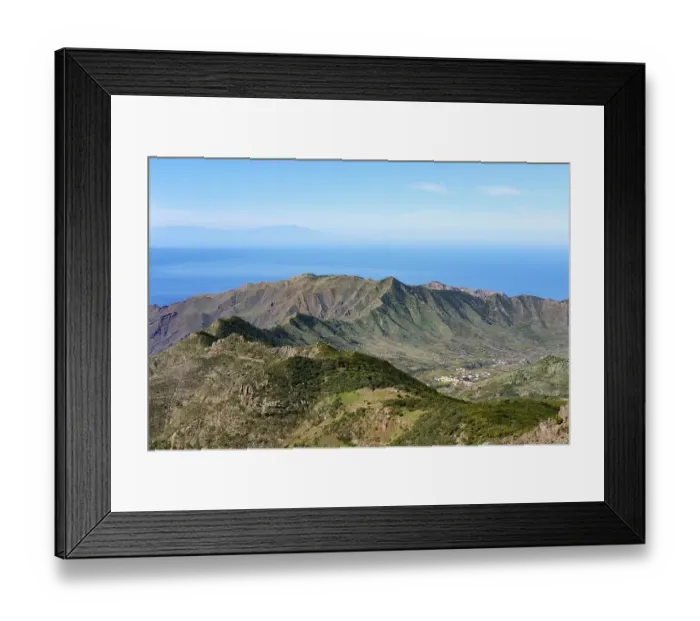 Framed Print : Teno mountains with El Palmar, view of Cruz de Gala