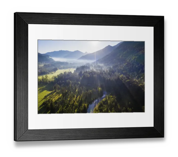 Framed Print : River Jachen, Jachenau near Lenggries
