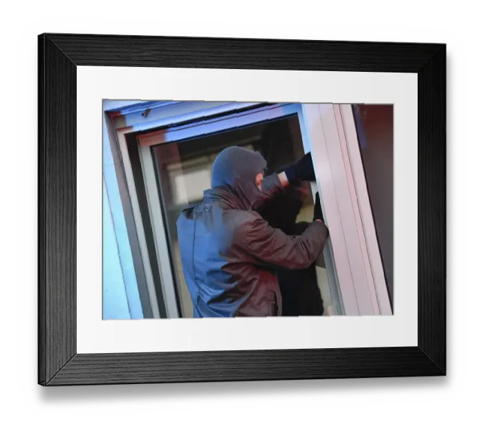 Framed Print : Burglar, symbol photo Framed Print : Burglar, symbol photo