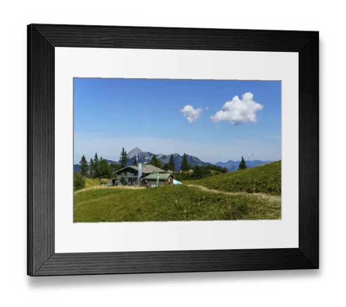 Framed Print : Taubensteinhaus in front of Wendelstein