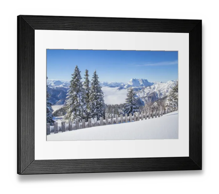 Framed Print : View of the Wilder Kaiser, Steinplatte ski area Framed Print : View of the Wilder Kaiser, Steinplatte ski area