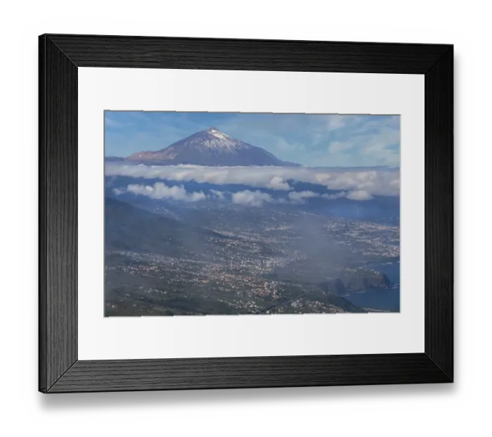 Framed Print : Santa Cruz de Tenerife and mount Teide