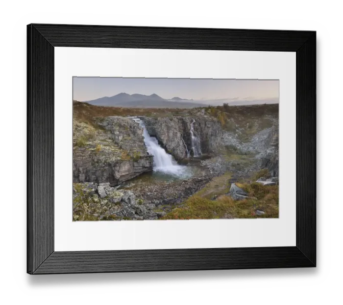 Framed Print : Storulfossen waterfall on the Store Ula River