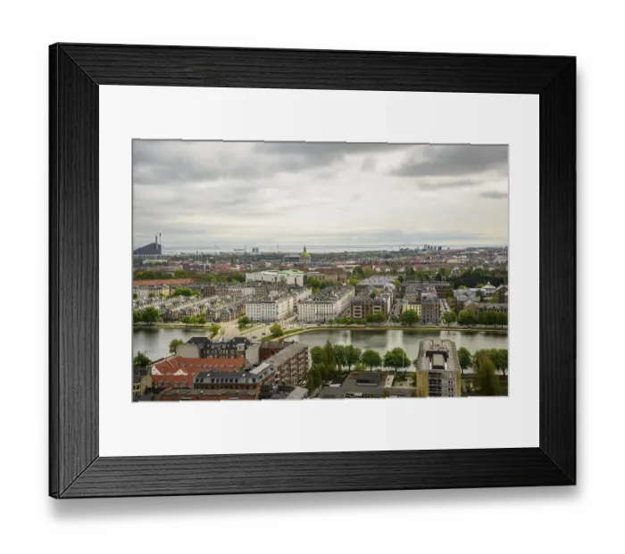Framed Print : View over the city, Sortedams So