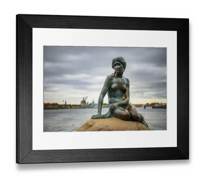 Framed Print : The Little Mermaid, landmark of Copenhagen