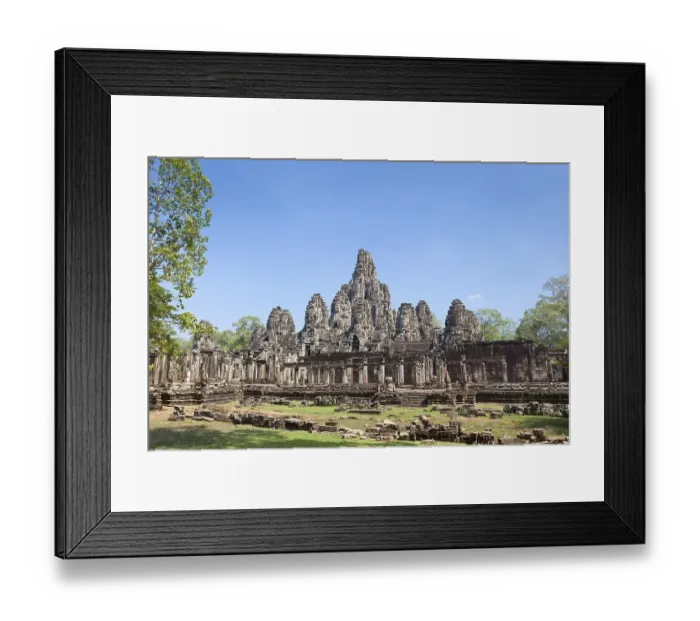 Framed Print : The west side of the Bayon temple Framed Print : The west side of the Bayon temple