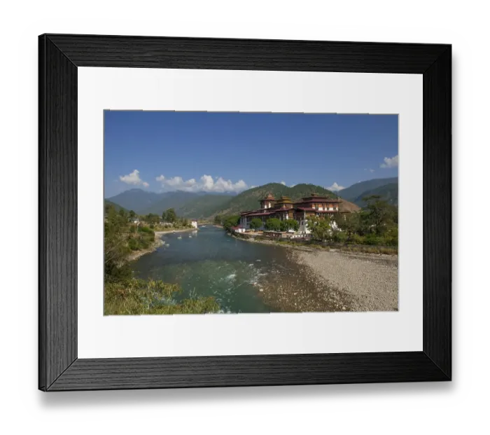 Framed Print : Dzong or Fortress of Punakha, Punakha district