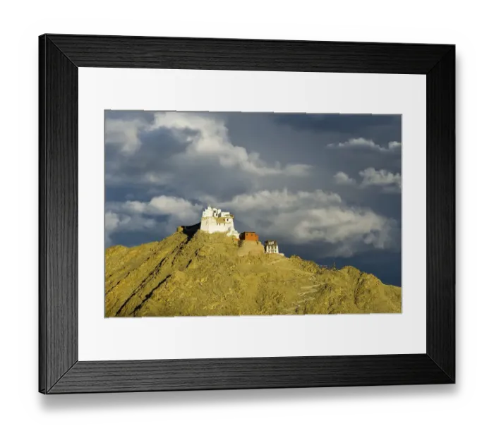 Framed Print : The monastery Namgyal Tsemo Gompa and Tsemo Fort on a mountain ridge Framed Print : The monastery Namgyal Tsemo Gompa and Tsemo Fort on a mountain ridge