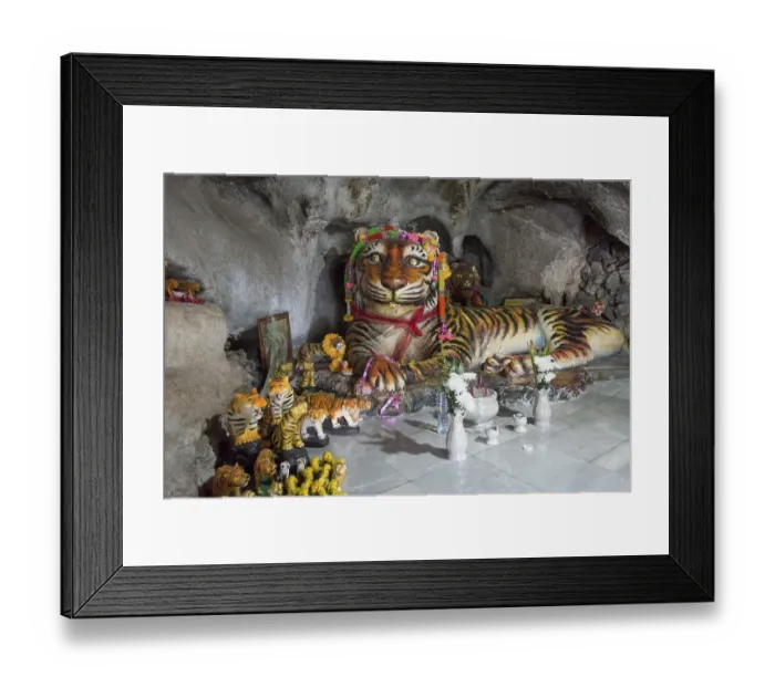 Framed Print : Worship of a tiger character in the Tiger Cave
