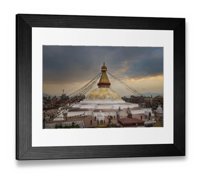 Framed Print : Sunset over the Stupa of Boudhanath Framed Print : Sunset over the Stupa of Boudhanath