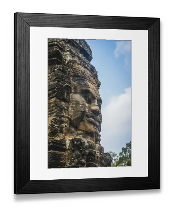 Framed Print : Stone face, Bodhisattva Lokeshvara Framed Print : Stone face, Bodhisattva Lokeshvara