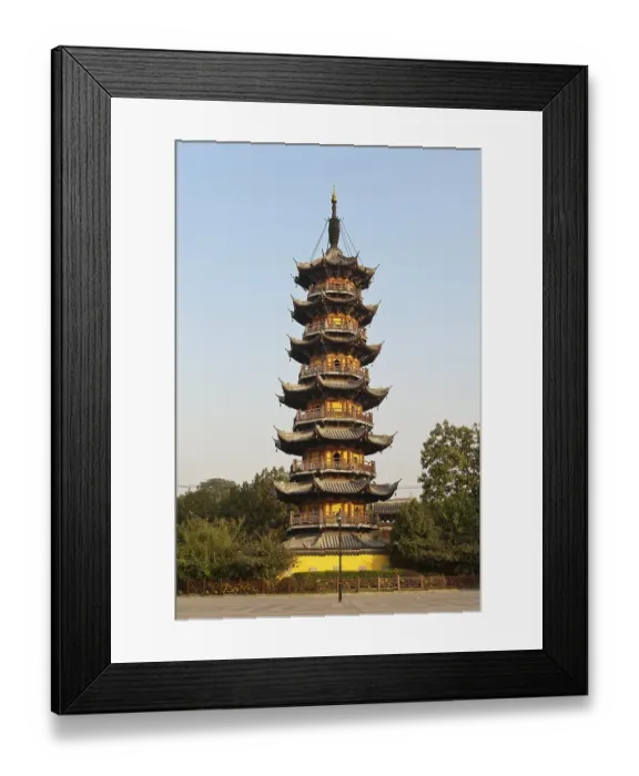 Framed Print : Bell tower of the Longhua Pagoda Framed Print : Bell tower of the Longhua Pagoda