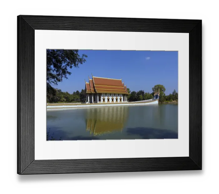 Framed Print : Wat Sa Suk Prasan temple ship in Wat Ban Na Muang