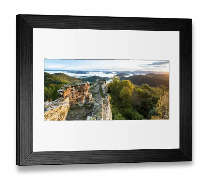 Framed Print : View of the Palatinate Forest from Wegelnburg Castle