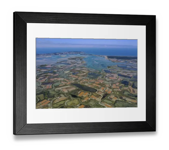 Framed Print : Aerial view of the salt marshes Framed Print : Aerial view of the salt marshes