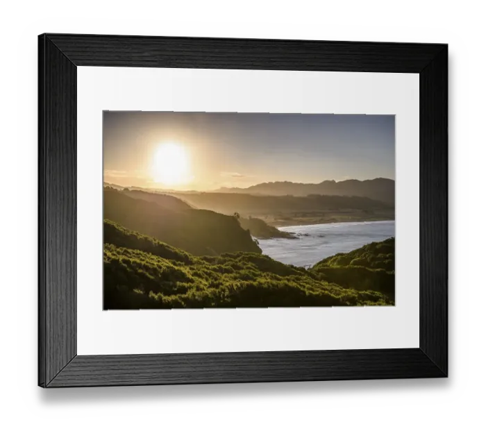 Framed Print : Coast in evening mood at East Cape Framed Print : Coast in evening mood at East Cape