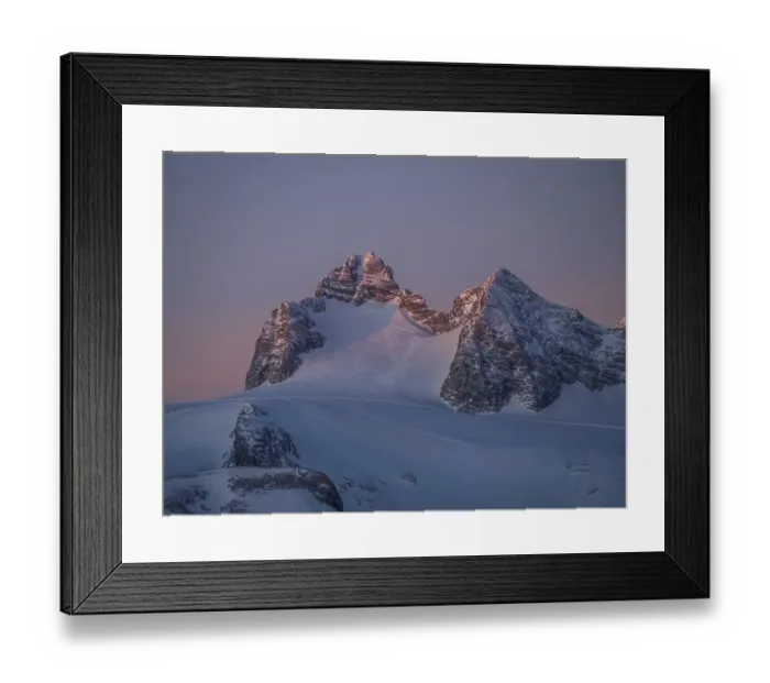 Framed Print : Dachstein Massif, High Dachstein and Hallstatt Glacier at dawn