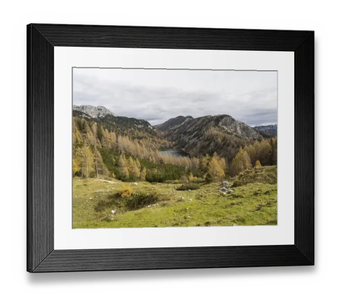 Framed Print : Totes Gebirge in autumn, Steirersee Framed Print : Totes Gebirge in autumn, Steirersee