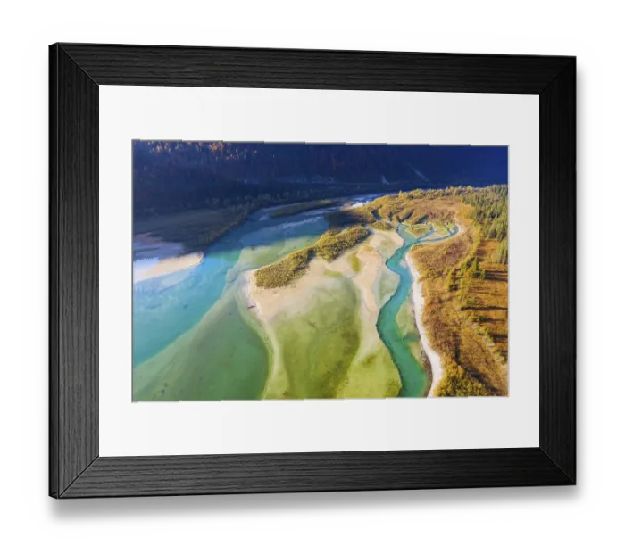 Framed Print : Isar, at the inflow into the Sylvenstein lake Framed Print : Isar, at the inflow into the Sylvenstein lake