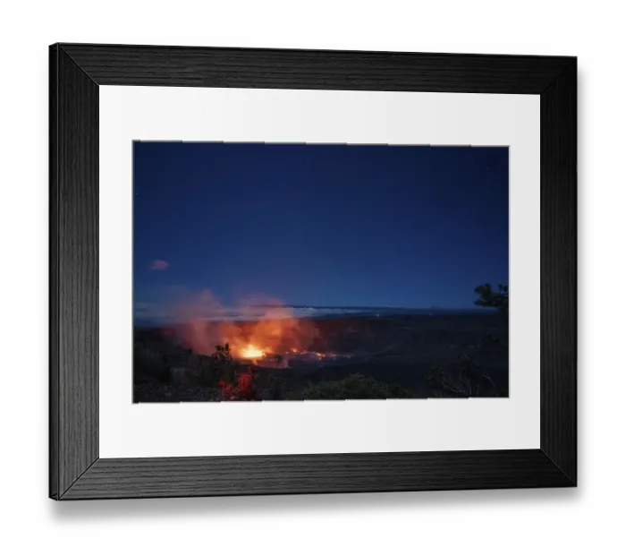 Framed Print : Active eruption, Kilauea volcano