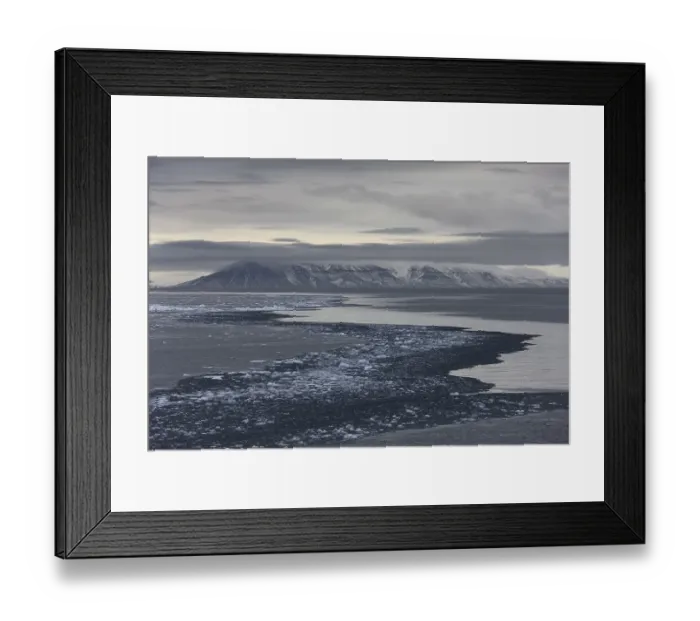 Framed Print : Floating ice chunks with patterns and structures in the water Framed Print : Floating ice chunks with patterns and structures in the water