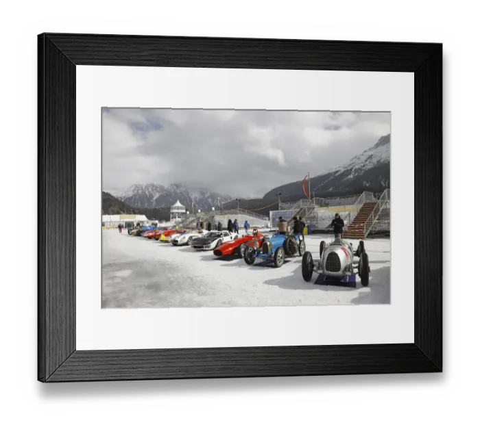 Framed Print : Classic car Concours dElegance on the frozen lake Framed Print : Classic car Concours dElegance on the frozen lake