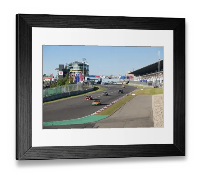 Framed Print : Porsche 914, Nuerburgring race track Start Finish Straight