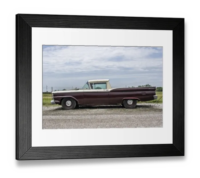 Framed Print : Ford Ranchero, American classic car