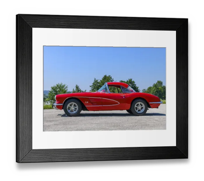 Framed Print : Oldtimer Chevrolet Corvette C1