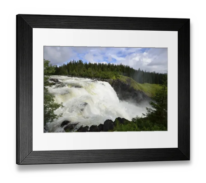 Framed Print : Taennforsen Waterfall, Are, Jaemtland County Framed Print : Taennforsen Waterfall, Are, Jaemtland County