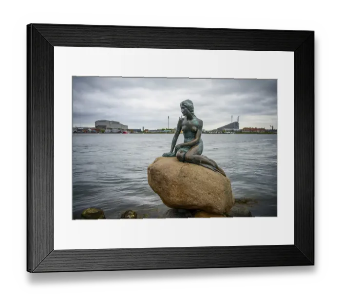 Framed Print : The Little Mermaid, landmark of Copenhagen