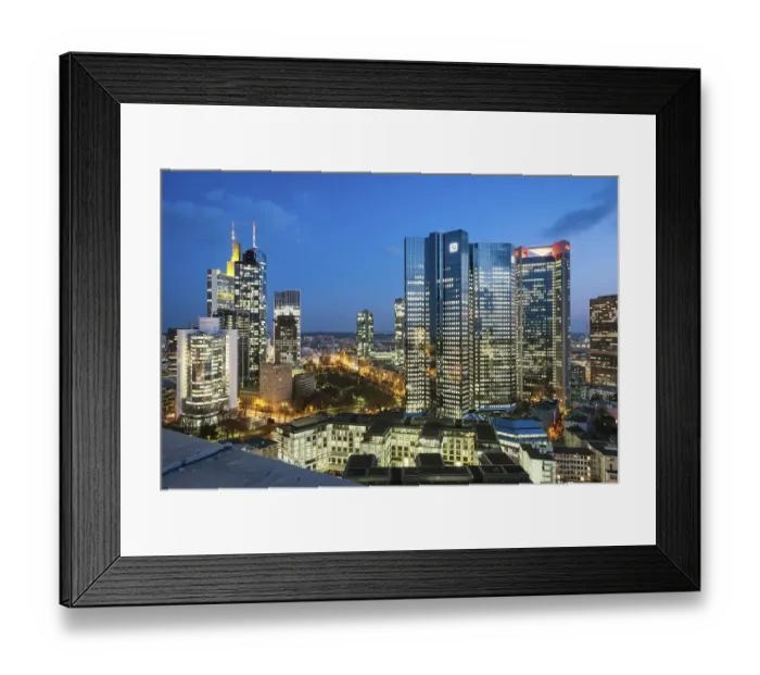 Framed Print : Frankfurt skyline and financial center Framed Print : Frankfurt skyline and financial center