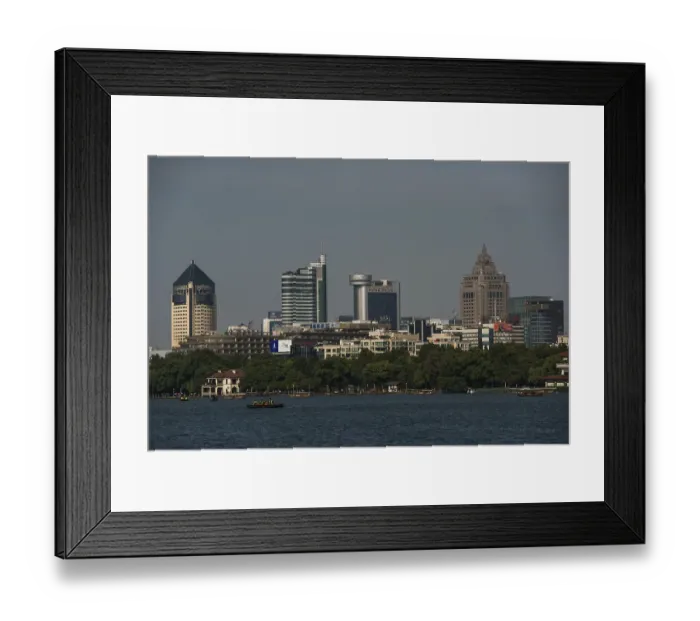 Framed Print : Skyline from West Lake, Hangzhou