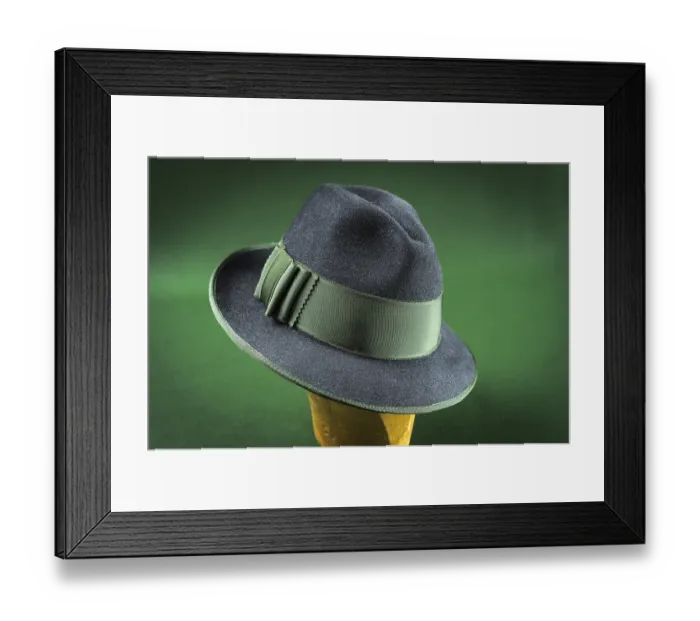 Framed Print : Completed wool felt hat, Altsteirer Hut Framed Print : Completed wool felt hat, Altsteirer Hut
