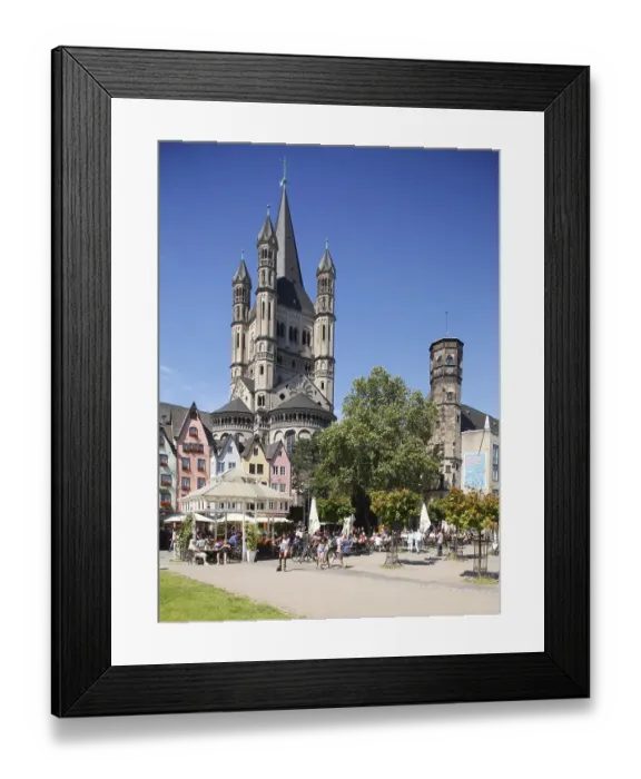 Framed Print : Colourful houses at fish market and Great St